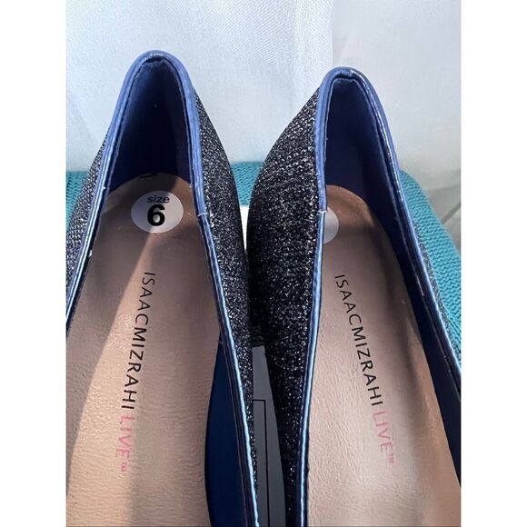 Isaac Mizrahi Navy Metallic Mary Jane 6M - Picture 4 of 9